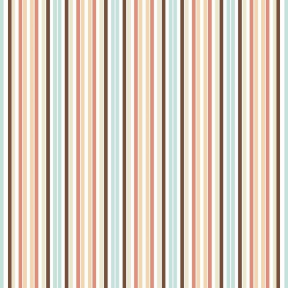 Papel de Parede Adesivo Listras Rosa Azul e Marrom N04242
