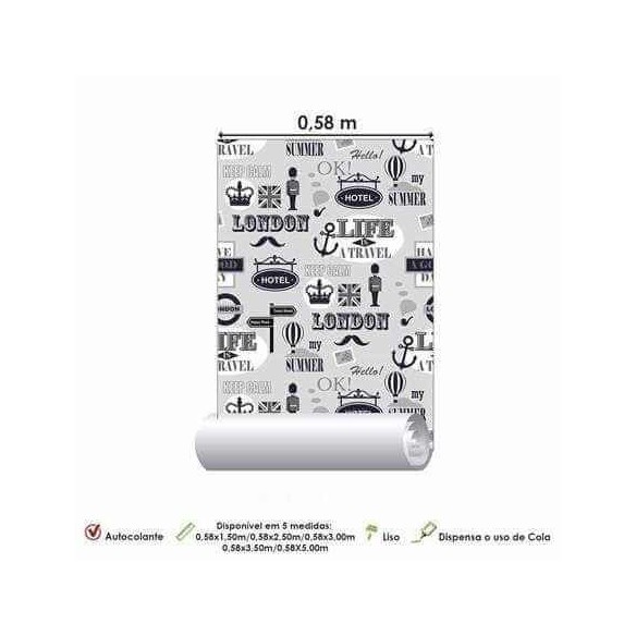 Papel de Parede Adesivo Londres 286454825