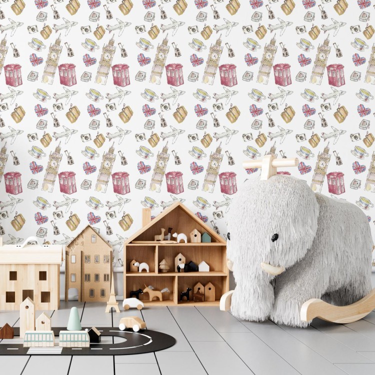 Papel de Parede Adesivo Londres Desenho N04233