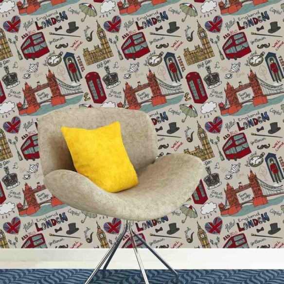 Papel de Parede Adesivo Londres London 291492644
