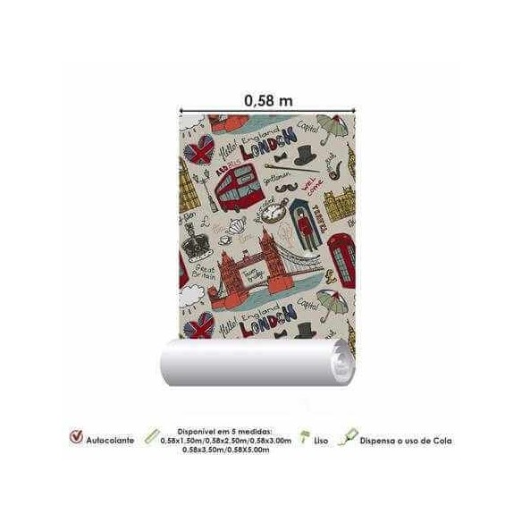 Papel de Parede Adesivo Londres London 291492644