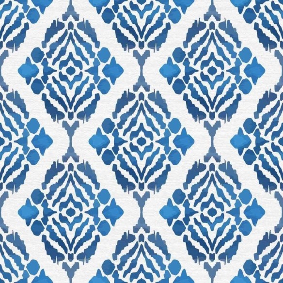 Papel de Parede Adesivo Losangos Abstratos em Tons de Azul N07081