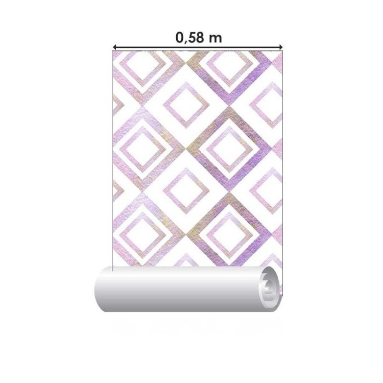 Papel de Parede Adesivo Losangos Aquarelados...