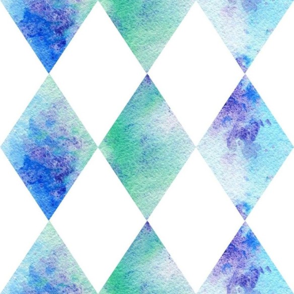 Papel de Parede Adesivo Losangos Aquarelados N05240