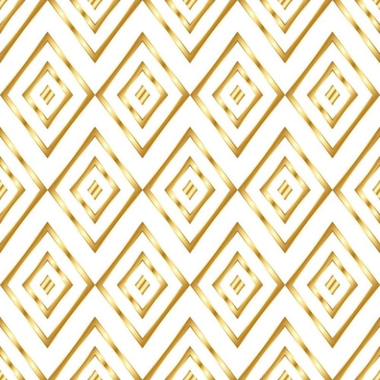 Papel de Parede Adesivo Losangos dourados N08205
