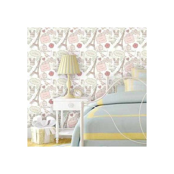Papel de Parede Adesivo Love Paris 7