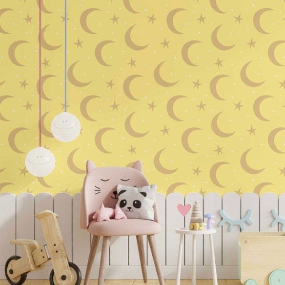 Papel de Parede Adesivo lua e estrelas N014153