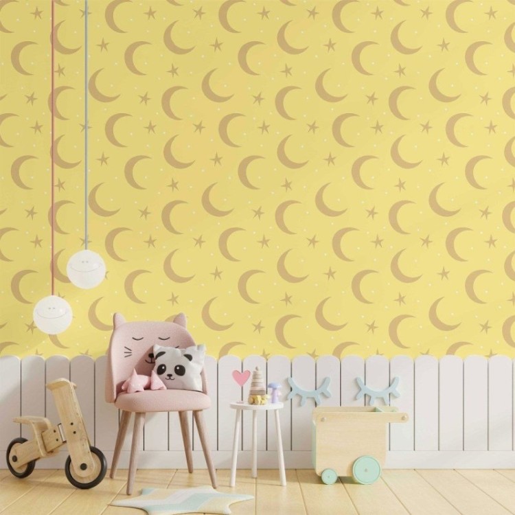 Papel de Parede Adesivo lua e estrelas N014153