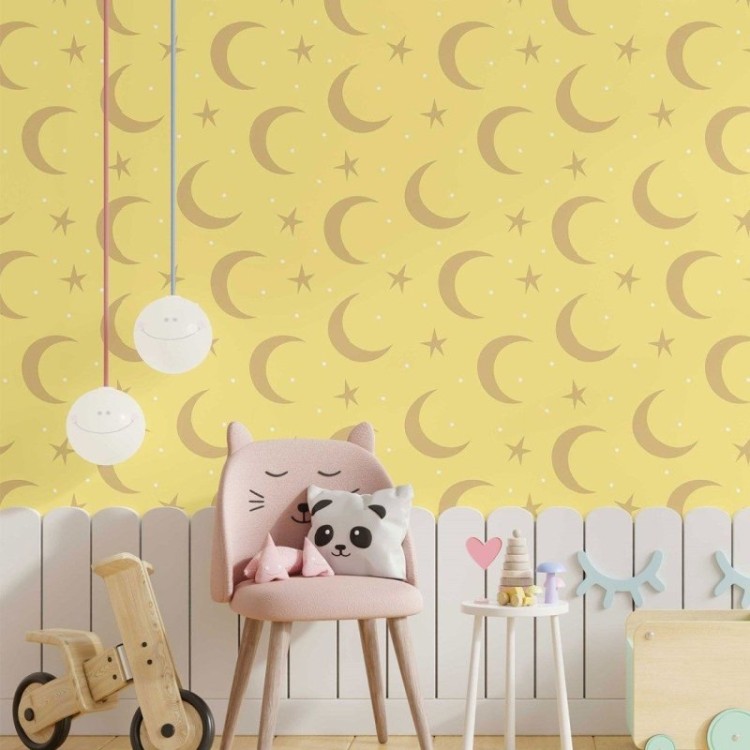 Papel de Parede Adesivo lua e estrelas N014153