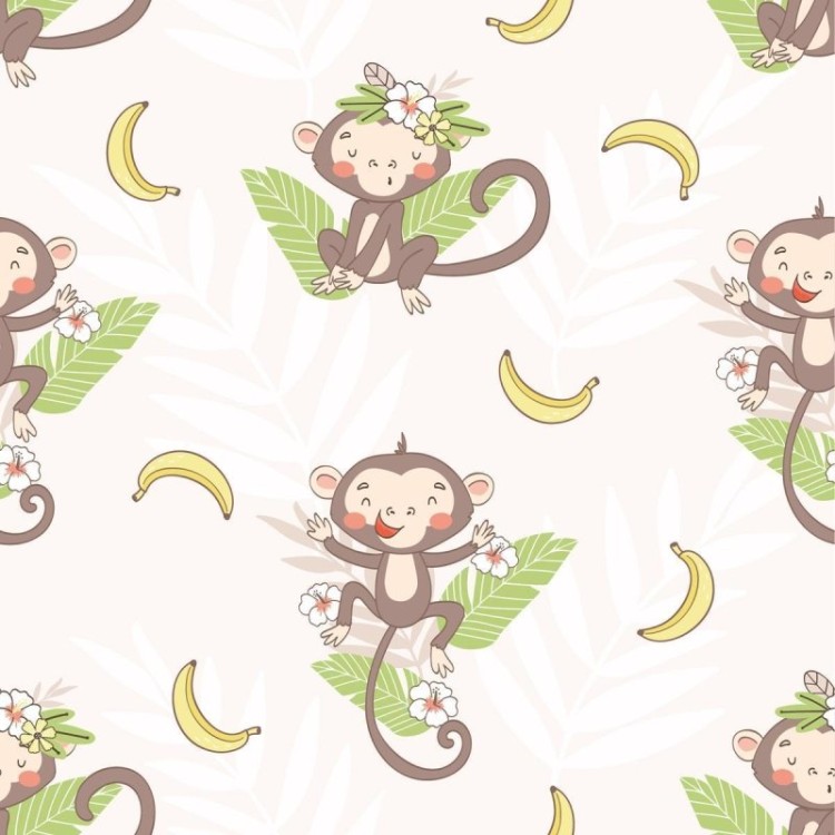 Papel de Parede Adesivo Macacos Me Mordam N09082