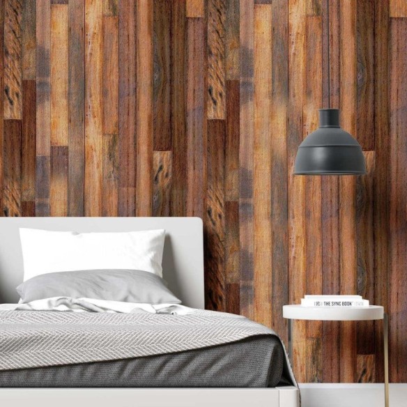 Papel de Parede Adesivo Madeira Comércio N02177