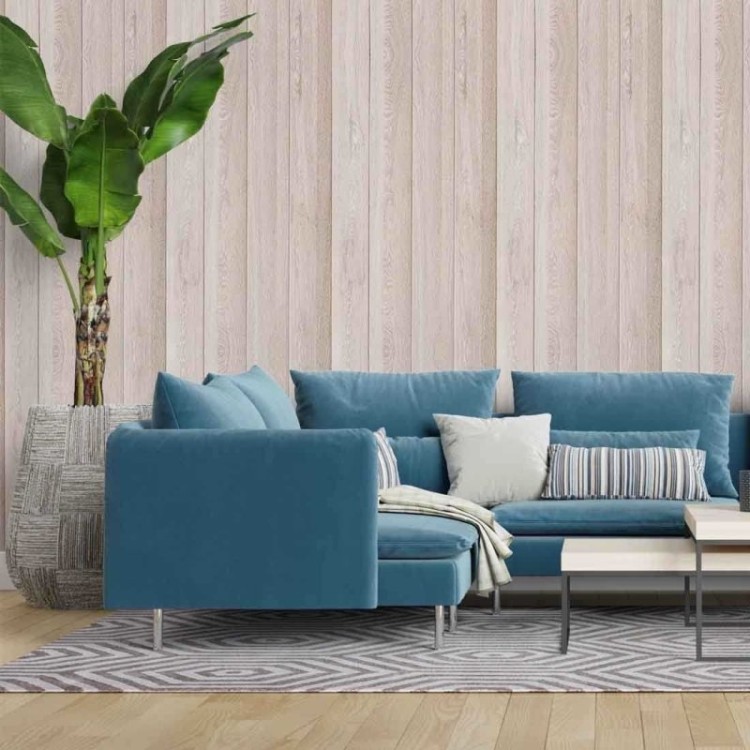 Papel de Parede Adesivo Madeira Comércio N02200