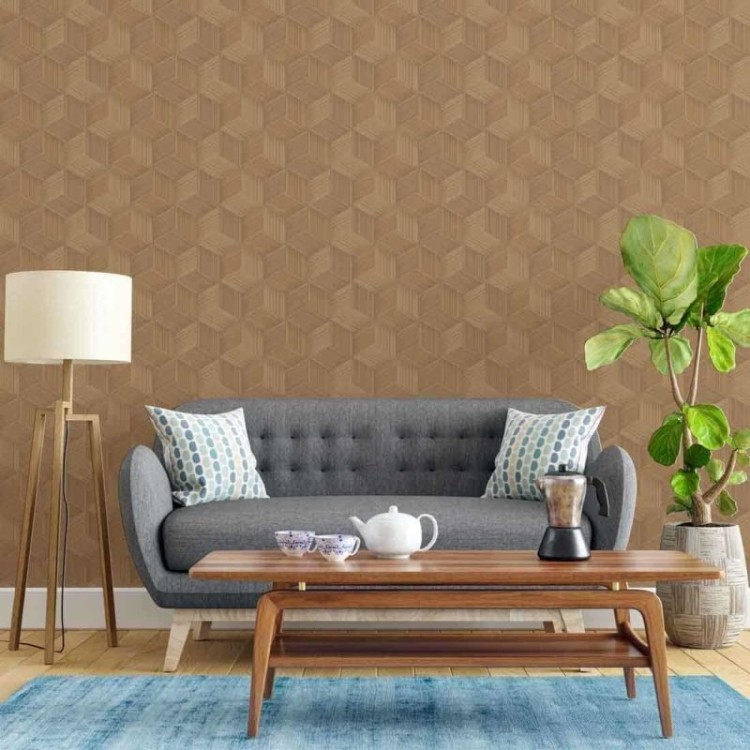 Papel de Parede Adesivo Madeira Geométrico N02100