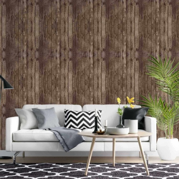 Papel de Parede Adesivo Madeira Rústica 59982855