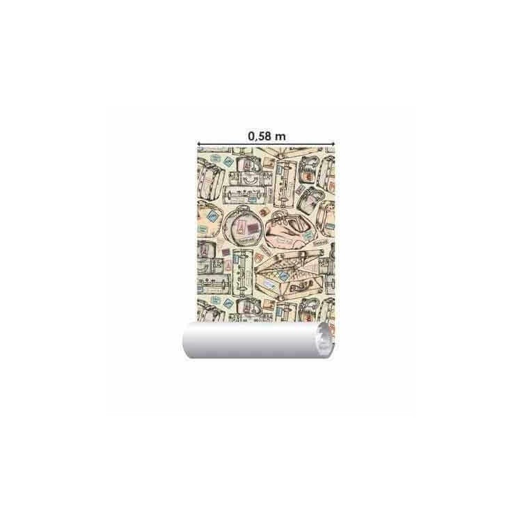 Papel de Parede Adesivo Malas Viagem 77711056
