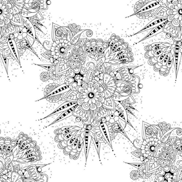 Papel de Parede Adesivo Mandala Floral N011110