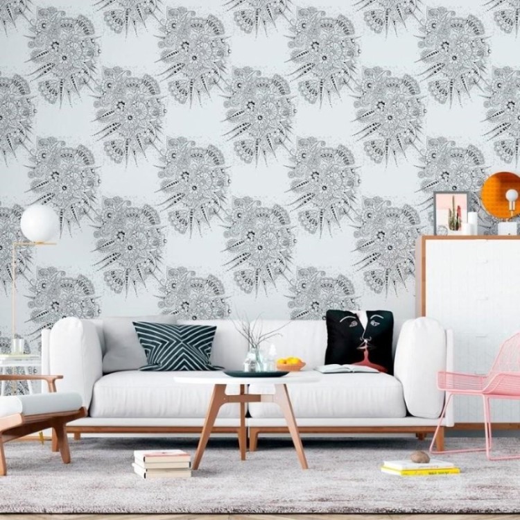 Papel de Parede Adesivo Mandala Floral N011110