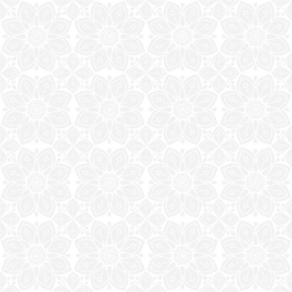 Papel de Parede Adesivo Mandala Floral Off White N06087