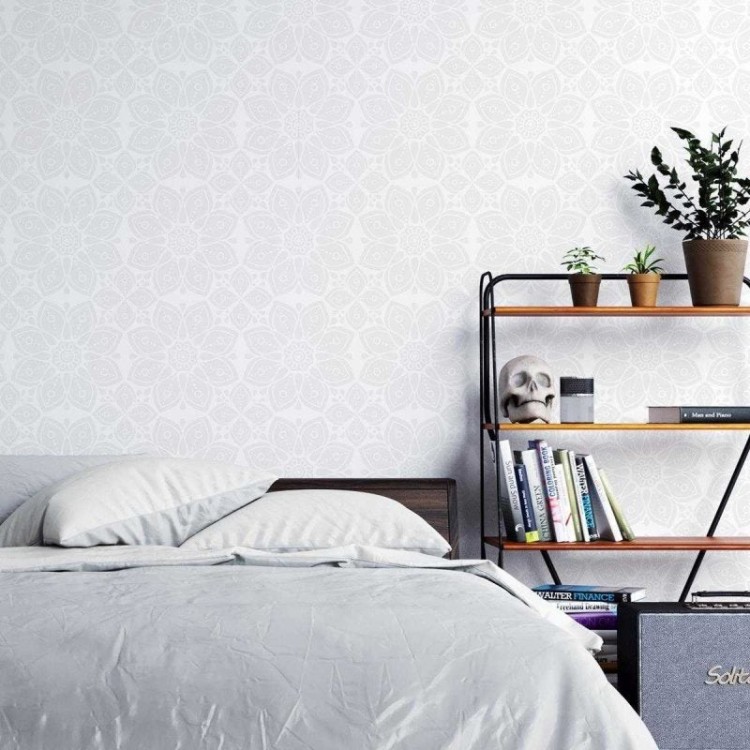 Papel de Parede Adesivo Mandala Off White N04122