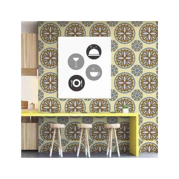 Papel de Parede Adesivo Mandala Ornamental 161248339