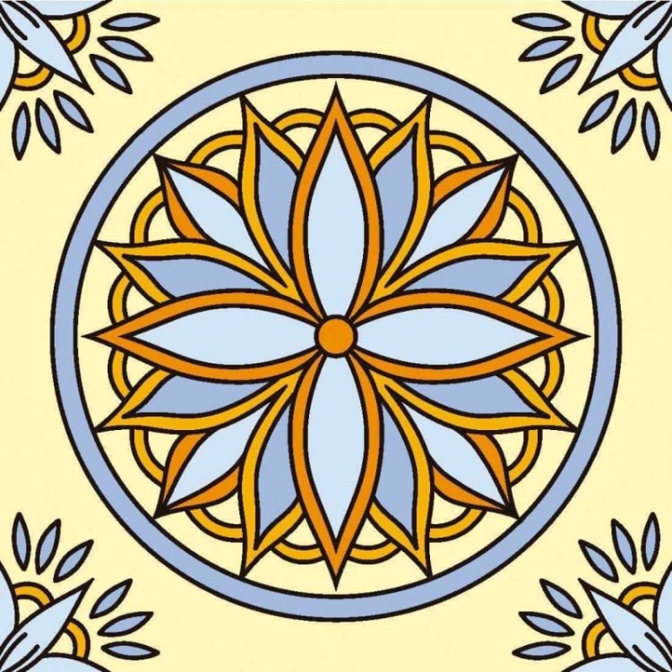 Papel de Parede Adesivo Mandala Ornamental...