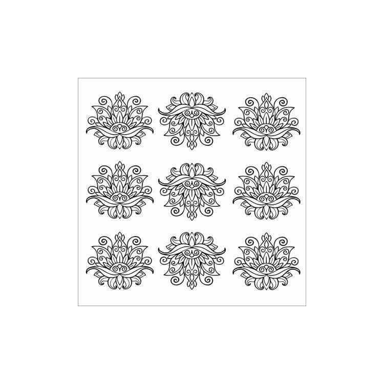 Papel de Parede Adesivo Mandala Preto Branco...