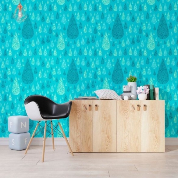 Papel de Parede Adesivo Mandalas em Gotas N012014