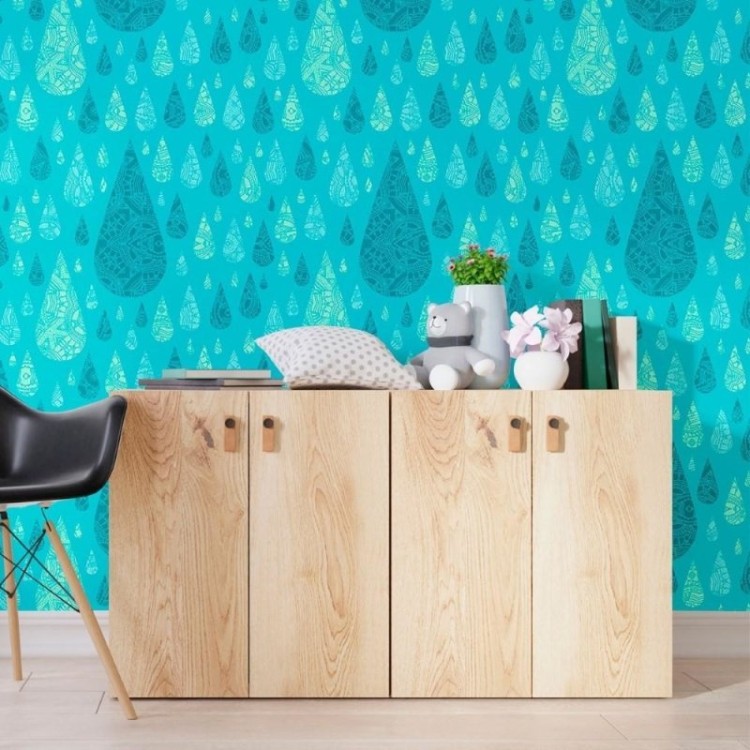 Papel de Parede Adesivo Mandalas em Gotas N012014