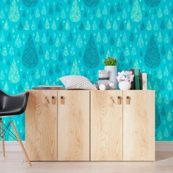 Papel de Parede Adesivo Mandalas em Gotas N012014