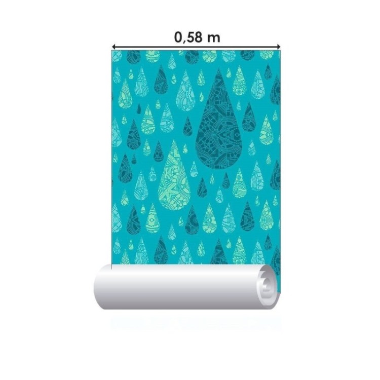 Papel de Parede Adesivo Mandalas em Gotas N012014