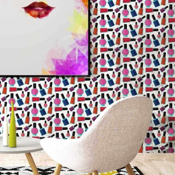 Papel de Parede Adesivo Manicure Esmalteria 392279629