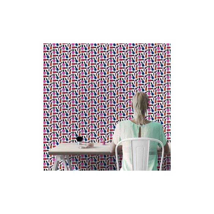 Papel de Parede Adesivo Manicure Esmalteria...