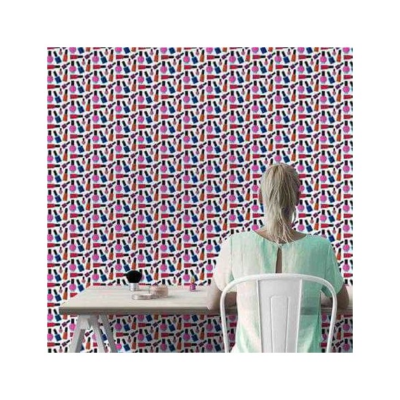 Papel de Parede Adesivo Manicure Esmalteria 392279629