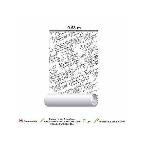 Papel de Parede Adesivo Manuscrito 698017627