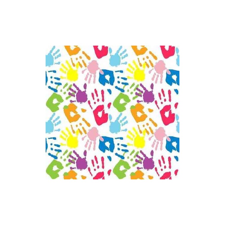 Papel de Parede Adesivo Mãos Coloridas 0170b