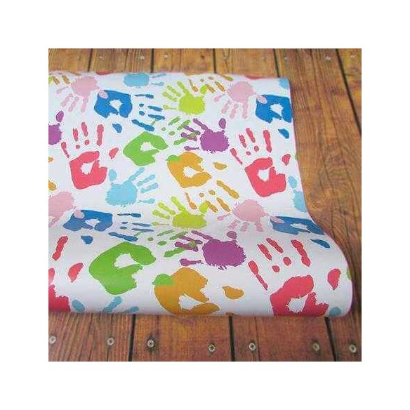 Papel de Parede Adesivo Mãos Coloridas 0170b