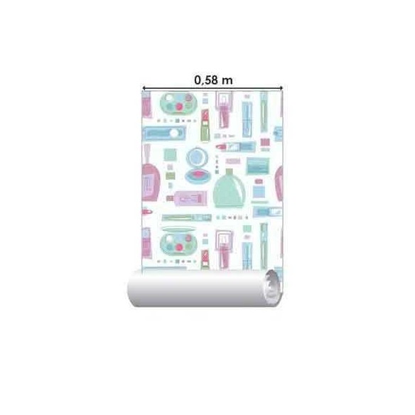 Papel de Parede Adesivo Maquiagem 355