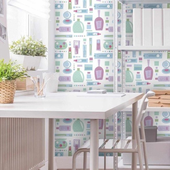 Papel de Parede Adesivo Maquiagem 355