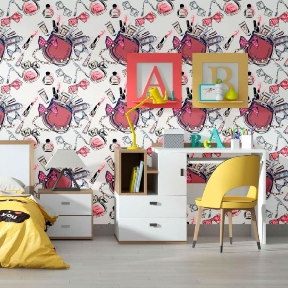 Papel de Parede Adesivo Maquiagens N012063