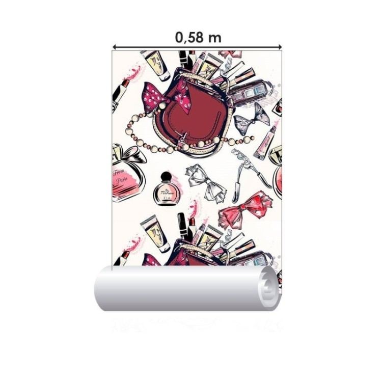 Papel de Parede Adesivo Maquiagens N012063