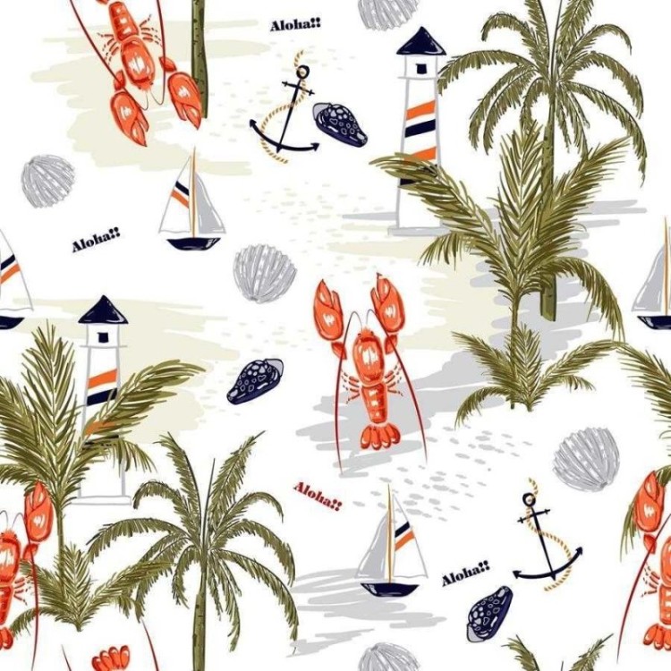 Papel de Parede Adesivo Mar e Coqueiros N06170