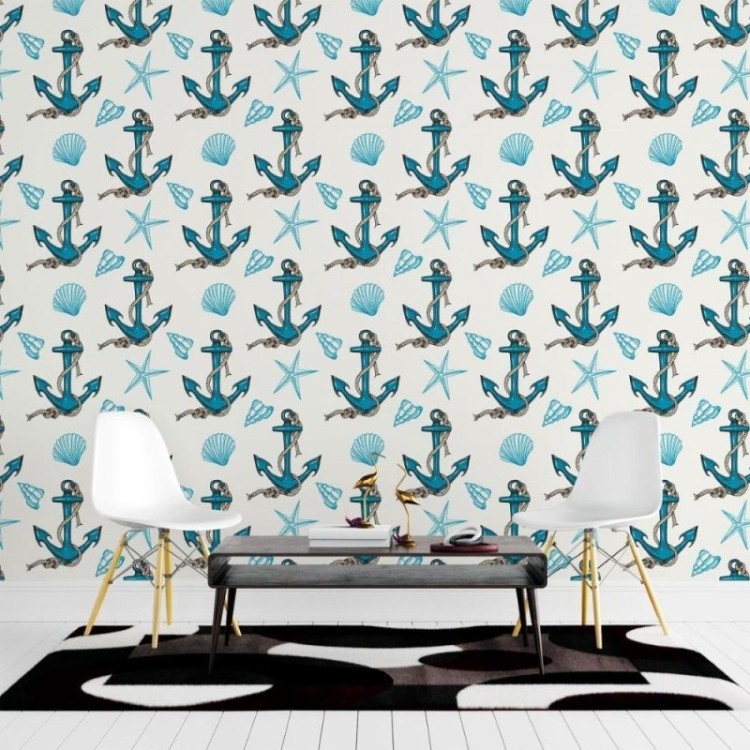 Papel de Parede Adesivo Marinha Oceano N015117