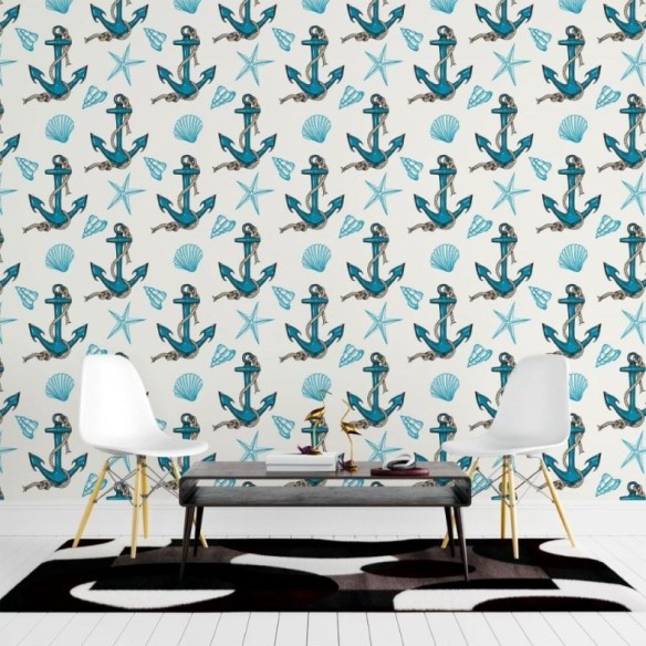 Papel de Parede Adesivo Marinha Oceano N015117