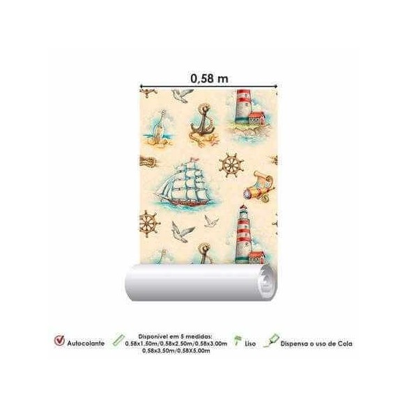 Papel de Parede Adesivo marinheiro mar navio  25013059