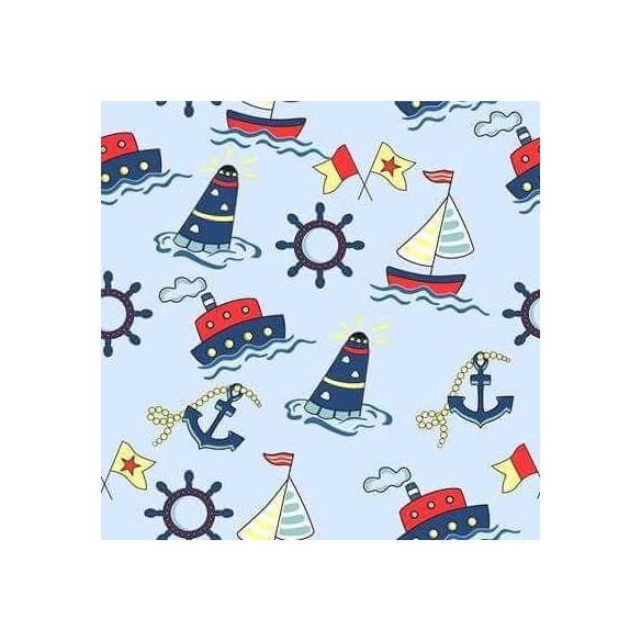 Papel de Parede Adesivo Marítimo Infantil Azul 169751780