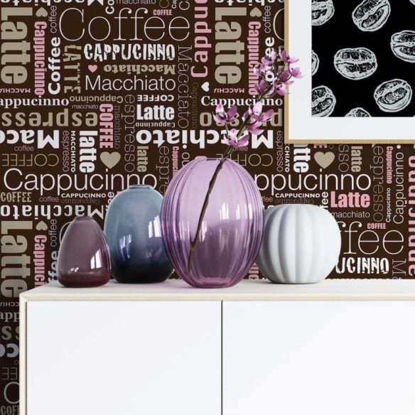 Papel de Parede Adesivo Marrom Café 59525731