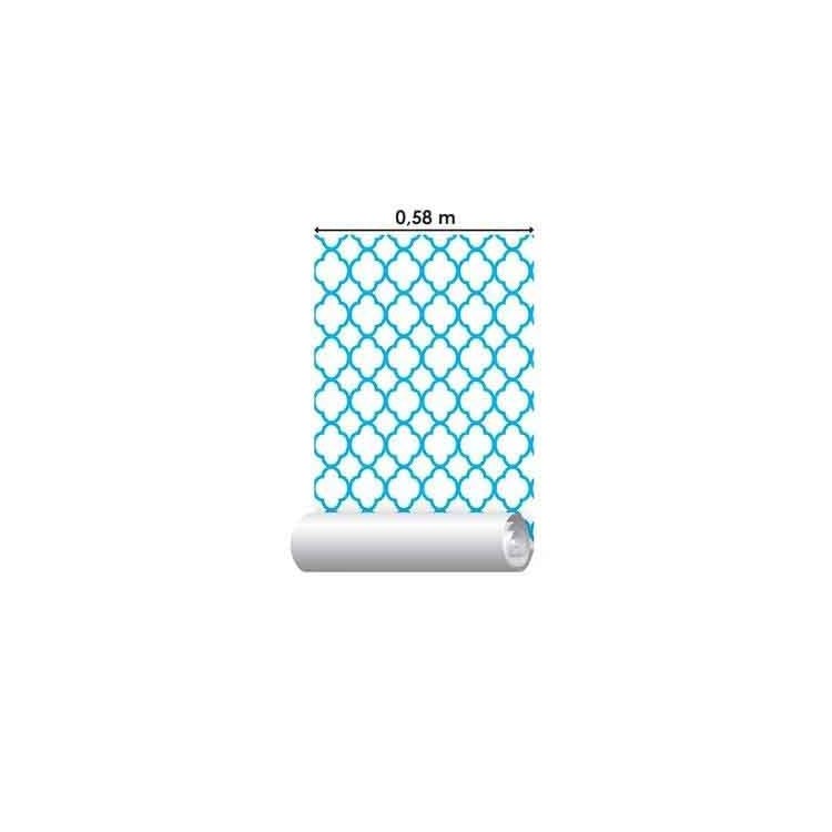 Papel de Parede Adesivo Marroquino Azul 0809187