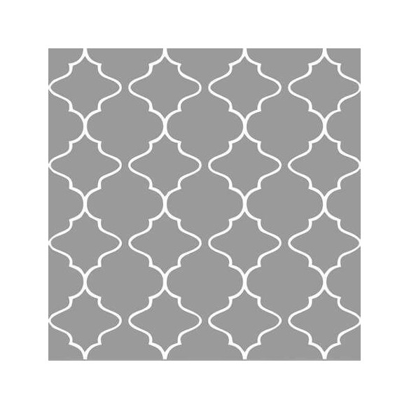 Papel de Parede Adesivo Marroquino Cinza Retrô 994165454