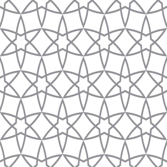 Papel de Parede Adesivo Marroquino Estrela Cinza N05264