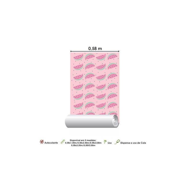 Papel de Parede Adesivo Melância Fruta 35294